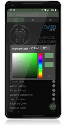 Chrome Leather HD Watch Face android App screenshot 10