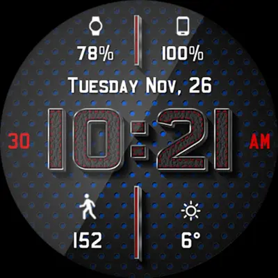 Chrome Leather HD Watch Face android App screenshot 3