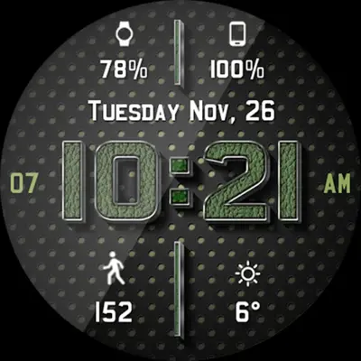 Chrome Leather HD Watch Face android App screenshot 4